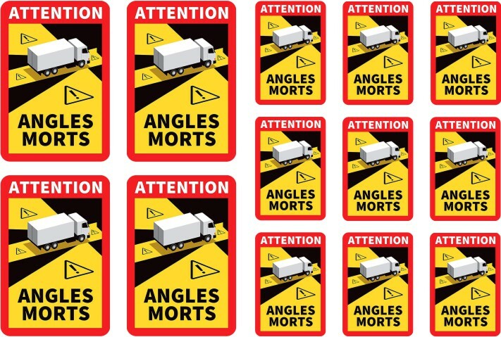 1:10 - 13tlg. Set Angles Morts - toter Winkel Aufkleber Sticker Tamiya CROSS