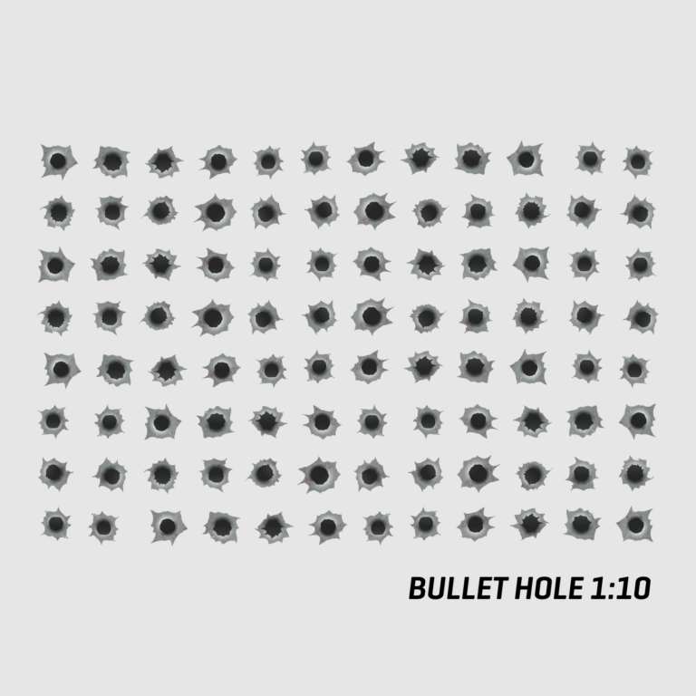 1:10 RC Car Aufkleber - Einschusslöcher - Bullet Hole - 96 pcs. Teile