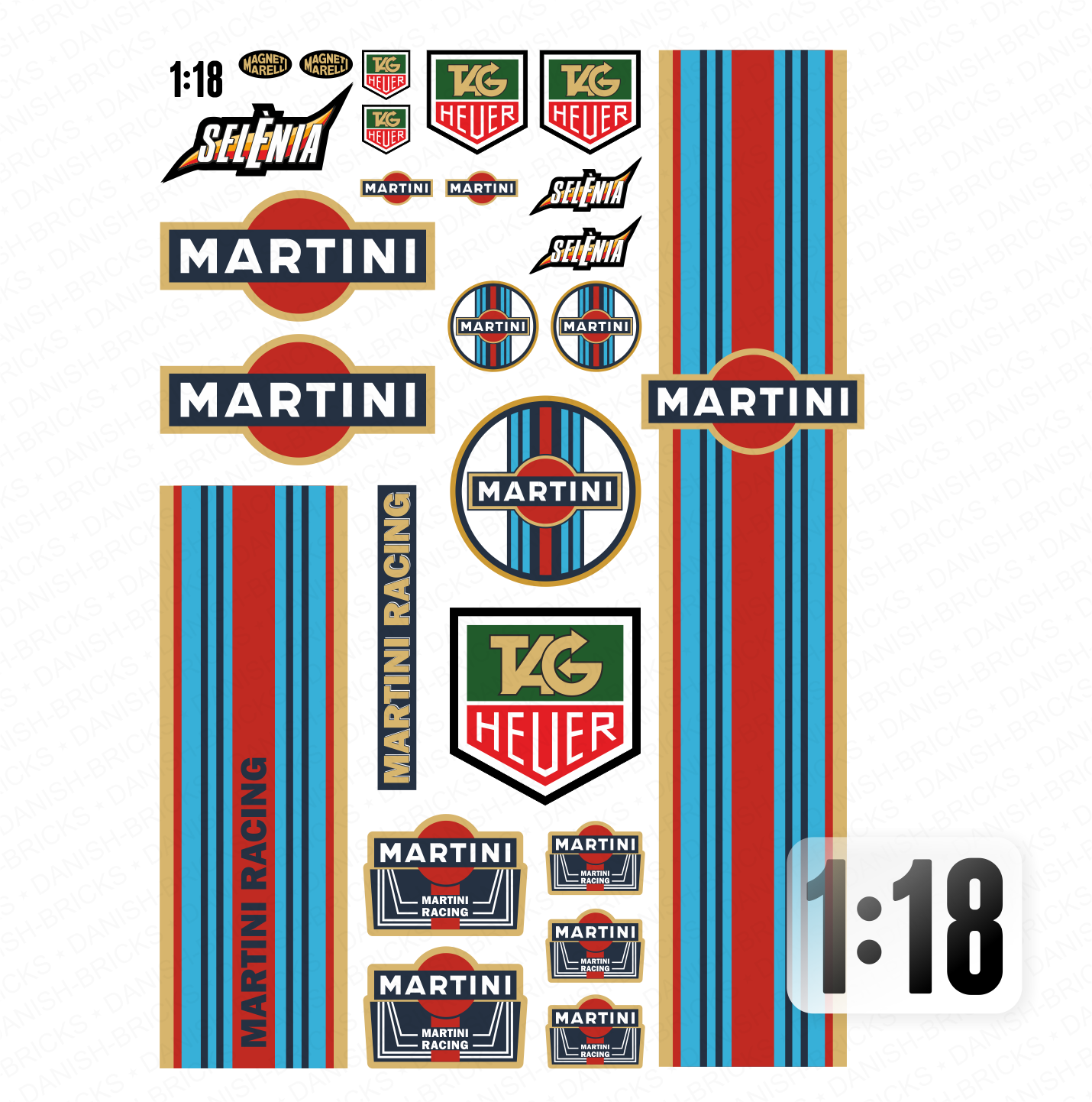 118-RC-Car-Aufkleber-Racing-Martini-Classic-Oldtimer-Hoonigan-LeMans-Drifter-modellbau-beschriftung-3.png 1:18 RC Car Aufkleber - Racing Martini Classic Oldtimer Hoonigan LeMans Drifter – Bild 3