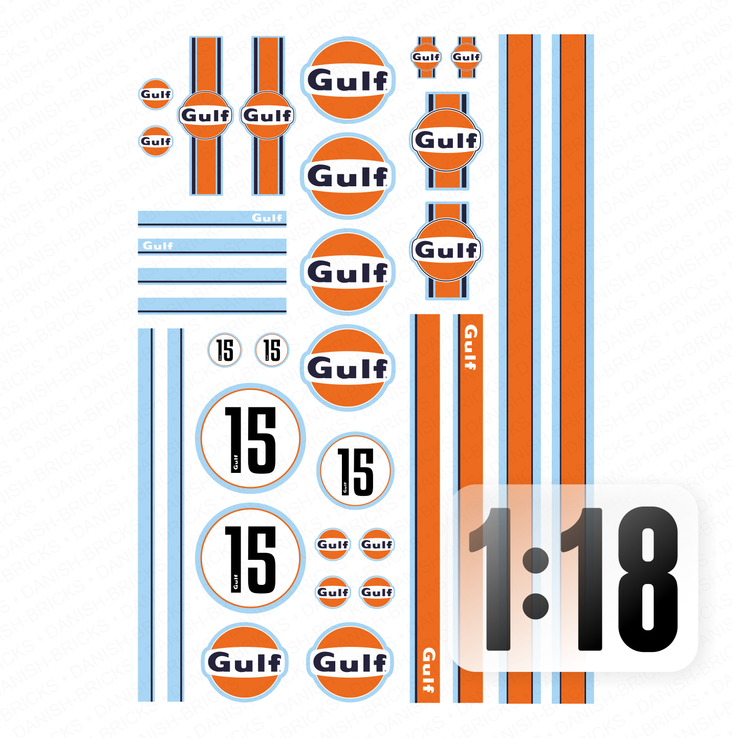 118-RC-Car-Aufkleber-Racing-Oil-Gulf-USA-15-Gasoline-Hoonigan-LeMans-Drifter-modellbau-beschriftung-2.png 1:18 RC Car Aufkleber - Racing Oil Gulf USA #15 Gasoline Hoonigan LeMans Drifter – Bild 2