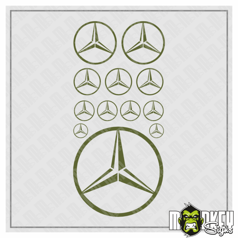 12x MB Sterne Sticker Oliv 6–38mm Set Tamiya RC Truck Modellbau LKW Wedico
