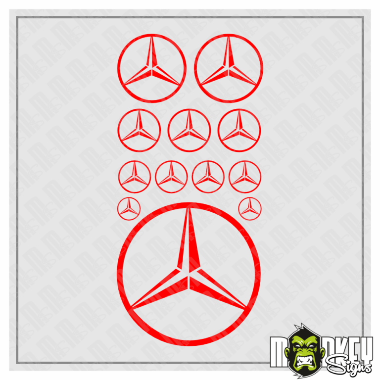 12x MB Sterne Sticker rot 6–38mm Set Tamiya RC Truck Modellbau LKW Wedico