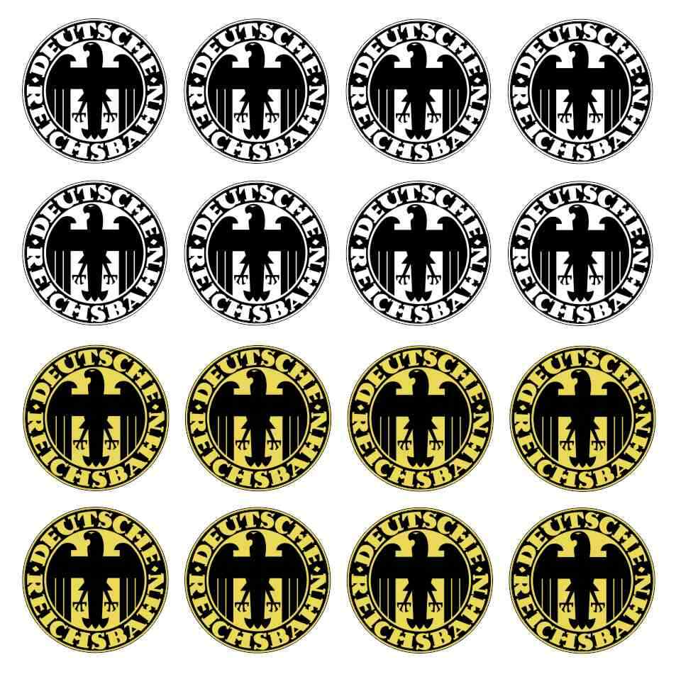 16teil AUFKLEBER Set Deutsche Reichsbahn 1920 Piko LGB Spur G DECAL 011 Modellbau Beschriftung
