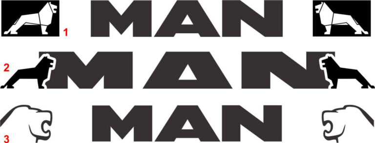 1x MAN FRONTSCHEIBE Aufkleber Wedico 1:14,5 - 1:16 TAMIYA Sticker DECAL 094