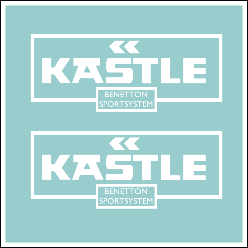 2 X F1 Decal 118 Benetton Schumacher GP 1993 Seitenkasten KASTLE Minichamps Modellbau Beschriftung