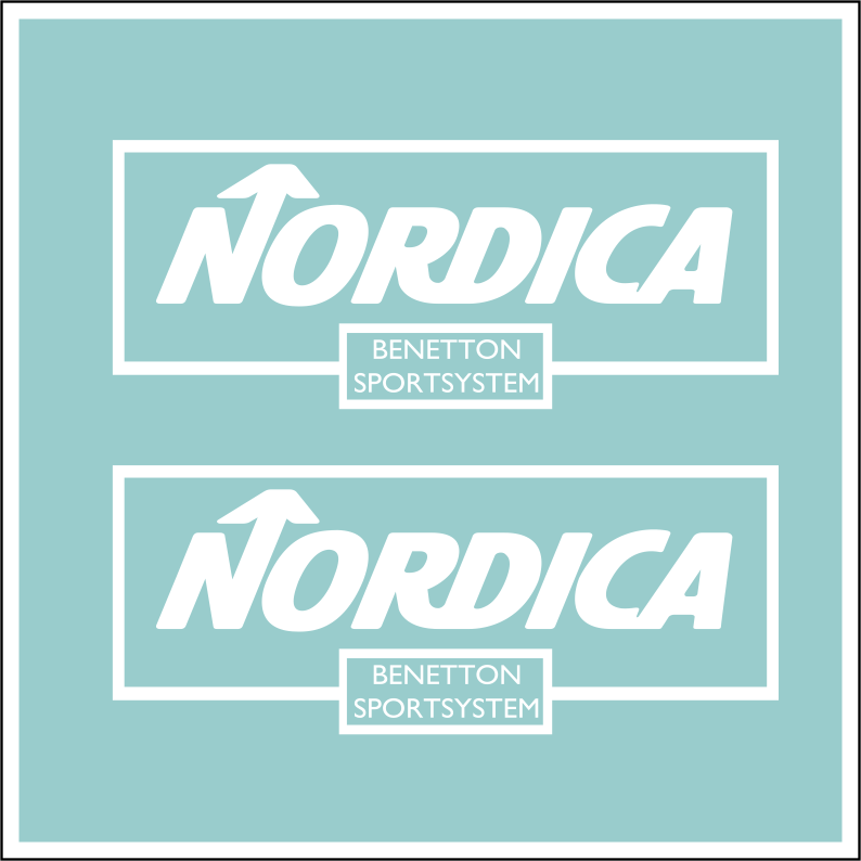 2 X F1 Decal 143 Benetton Schumacher GP 1993 Seitenkasten NORDICA Minichamps Modellbau Beschriftung