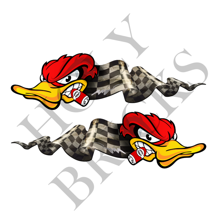 25cm - 2er Set Horsepower Oldschool Aufkleber Hot Rod US Cars Vintage Sticker V8
