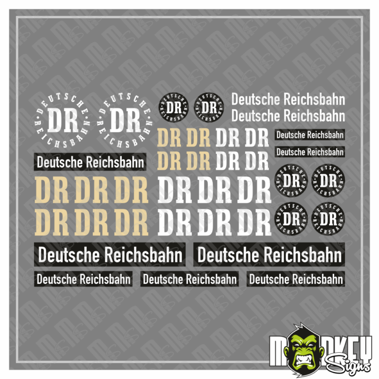 38-teiliges Aufkleber Set Spur G Gartenbahn Reichsbahn Beschriftung Universal