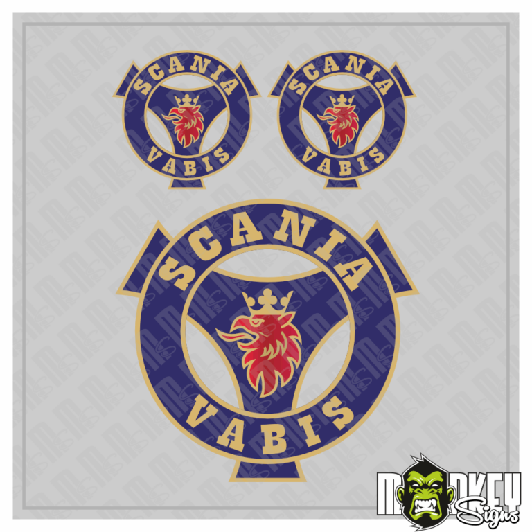3er Scania Vabis Aufkleber Set passend für 1:14 Tamiya RC LKW Truck Sticker A