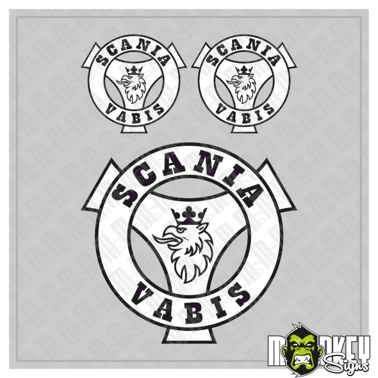 3er Scania Vabis Aufkleber Set passend für 1:14 Tamiya RC LKW Truck Sticker C