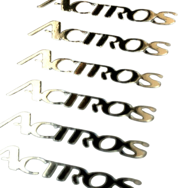 4 X 2 5cm Typenlogo Actros Schrift Alt Chrom Aufkleber 114 Sticker Turen Tamiya Modellbau Beschriftung