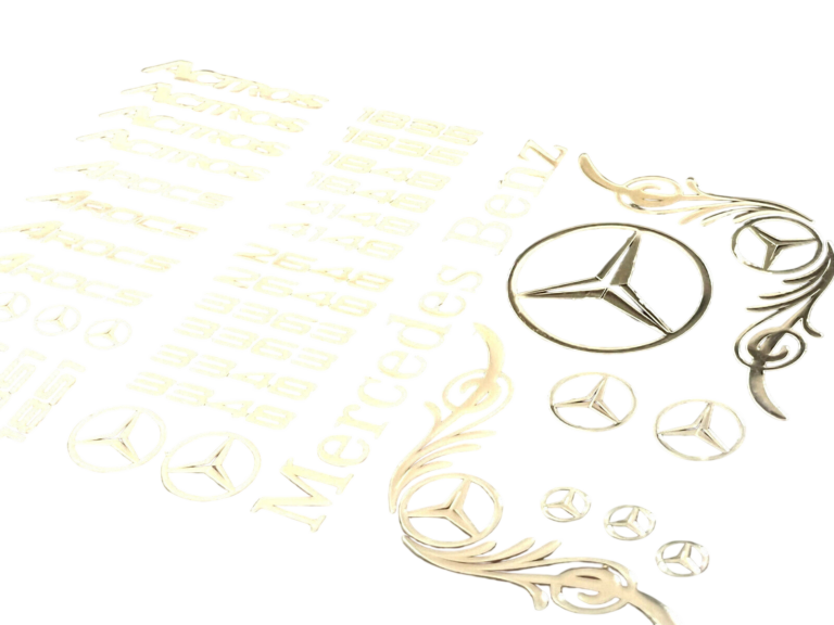 40teil.Chromset 1/14 Actros Truck Tamiya AROCS RC 1:14 Aufkleber Wedico Benz