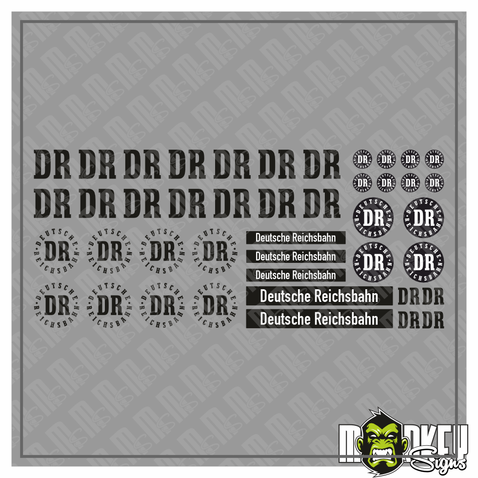 43 Teiliges Aufkleber Set Spur G Gartenbahn Reichsbahn Beschriftung Universal DR Modellbau Beschriftung