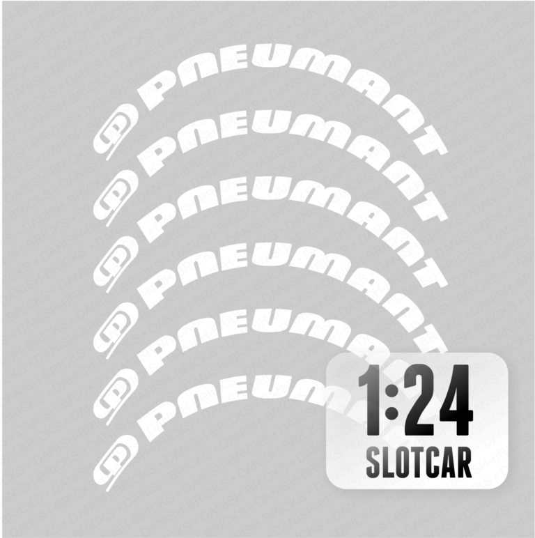 6er Set Reifen Markierung Pneumant DDR Decal 1:24 für Slot Car Carrera 124