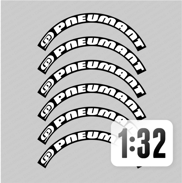 6er Set Reifen Markierung Pneumant DDR Decal 1:32 selbstklebend Modellauto