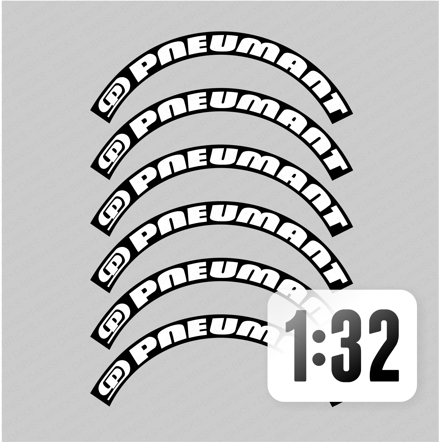 6er Set Reifen Markierung Pneumant DDR Decal 132 Selbstklebend Modellauto Modellbau Beschriftung