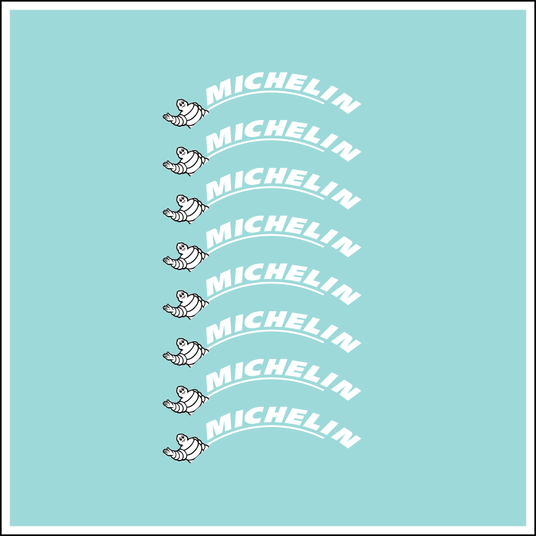 8 Tlg Decal 143 Reifenbeschriftung Michelin A Oldtimer Youngtimer Racing Modellbau Beschriftung