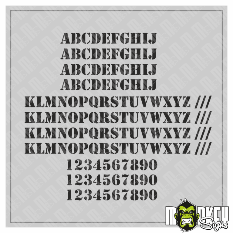 Aufkleber 146teilig Modellbau RC Army Zahlen Buchstaben schwarz Sticker 7mm