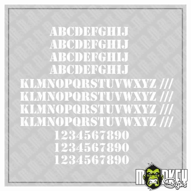Aufkleber 146teilig Modellbau RC Army Zahlen Buchstaben weiss Sticker 7mm