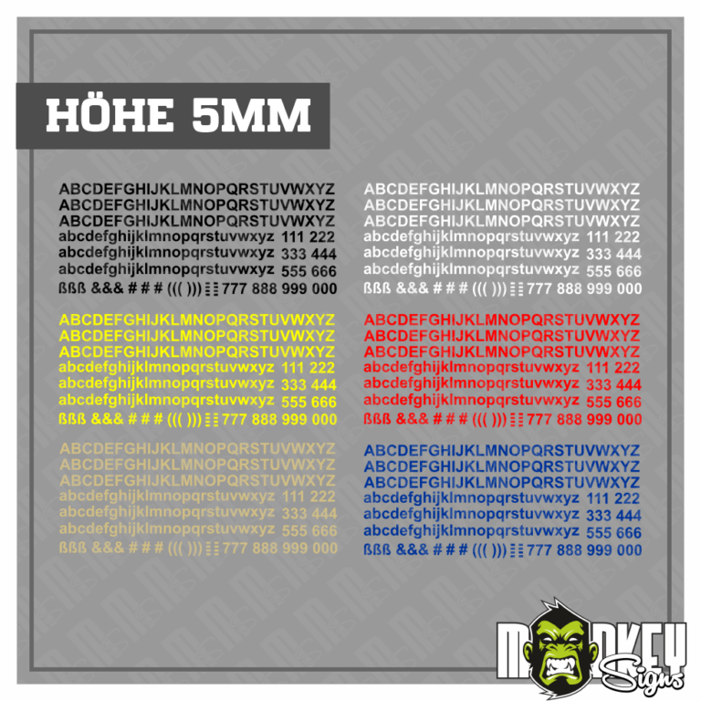 Aufkleber 209teilig Modellbau RC Slotcar Bahn Zahlen Buchstaben Sticker 5mm