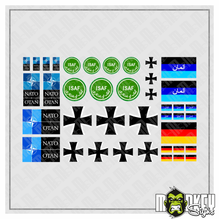Aufkleber 40 teilig Modellbau RC Bundeswehr Sticker Armee Deutschland ISAF NATO