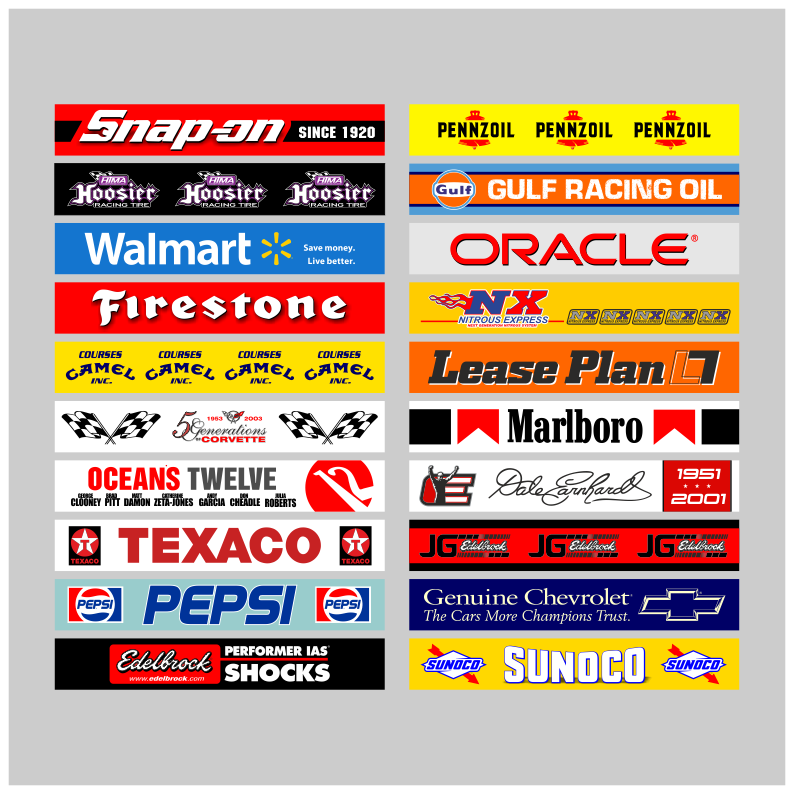 Bandenwerbung Carrera 132140 Leitplanke Werbung Race 132 124 Slotcar 140x20mm Modellbau Beschriftung