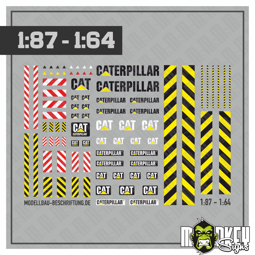 Baumaschine Decal Set Kran Modellbau Beschriftung 187 164 LKW Truck Bagger Modellbau Beschriftung