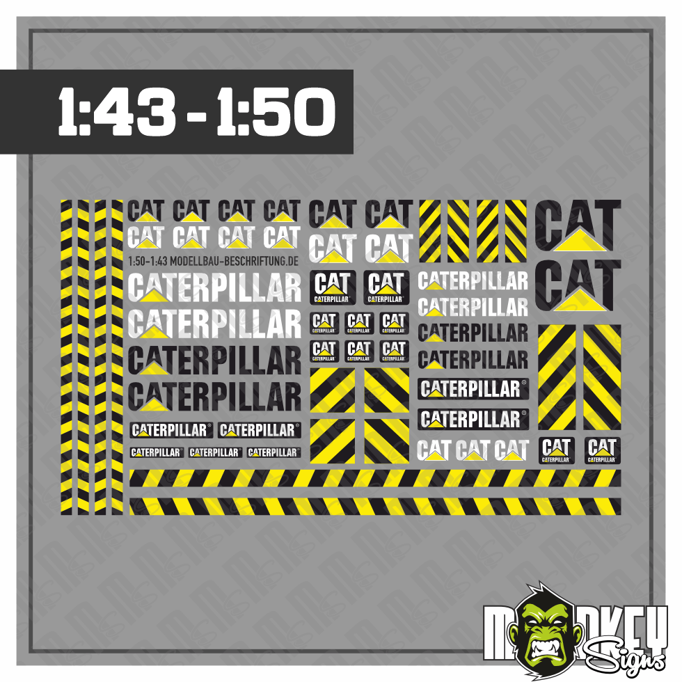 CAT Aufkleber Set Fur 143 150 LKW Truck Baufahrzeuge Modellbau Sticker Modellbau Beschriftung