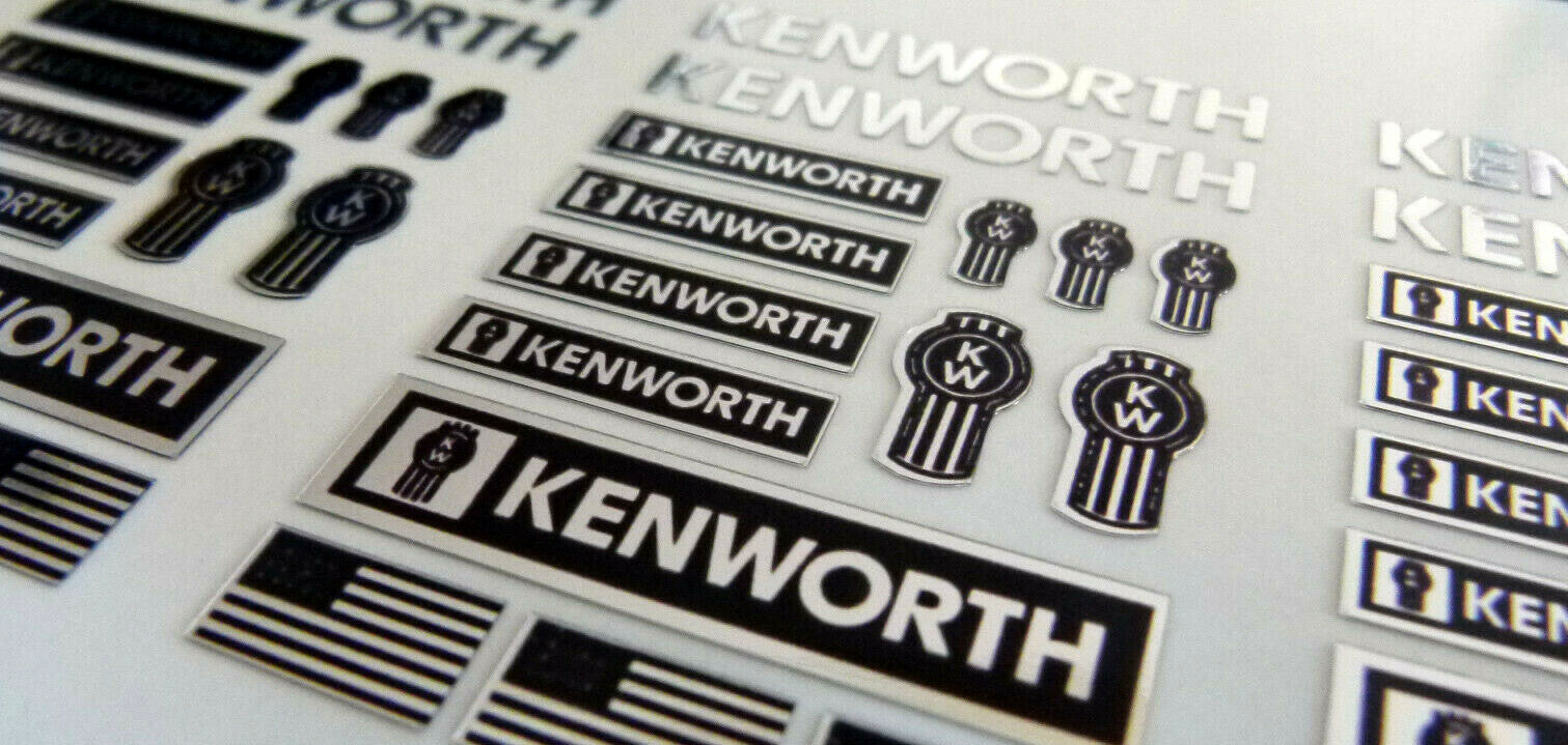 CHROM KENWORTH USA BLACK 114 1145 Tamiya DECAL RC AUFKLEBER 116 TRUCK 035 Modellbau Beschriftung