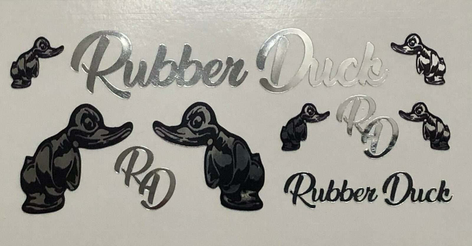 Chrom-Rubber-Duck-Set-Truck-114-116-Aufkleber-USA-LKW-Oldschool-Tamiya-Wedico-modellbau-beschriftung-3.jpg Chrom Rubber Duck Set Truck 1:14 1:16 Aufkleber USA LKW Oldschool Tamiya Wedico – Bild 3