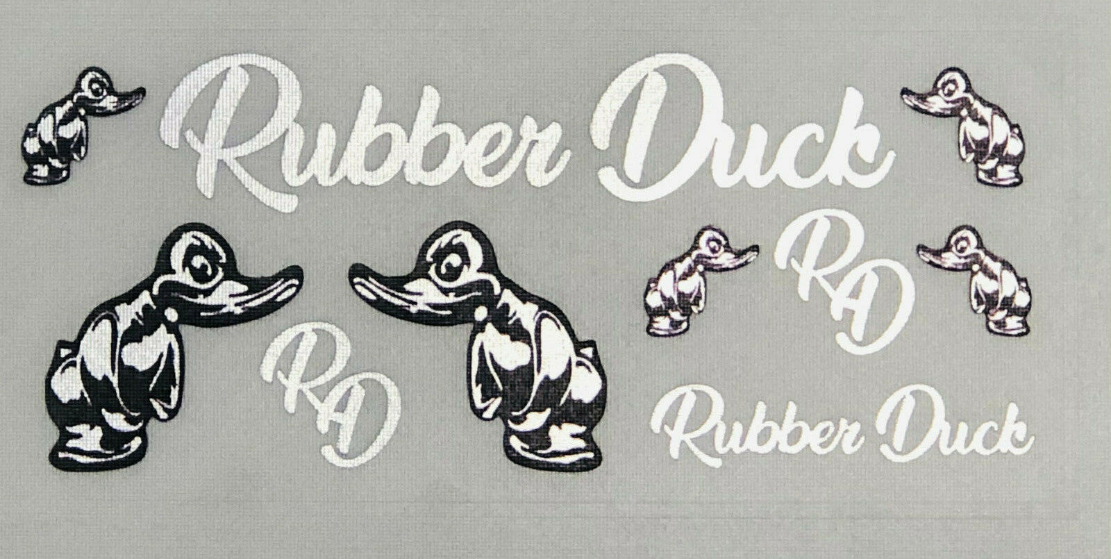 Chrom Rubber Duck Set Truck 114 116 Aufkleber USA LKW Oldschool Tamiya Wedico Modellbau Beschriftung