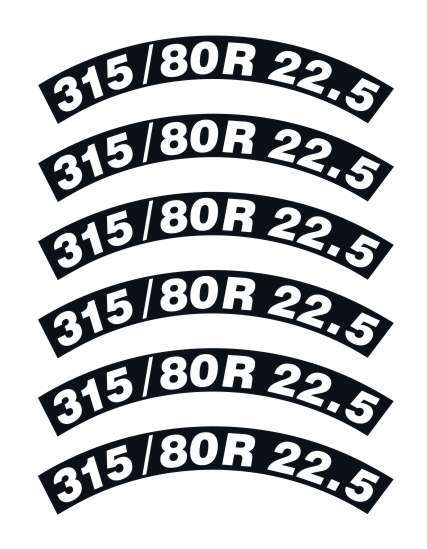 Dimension Reifenbeschriftung Grosse 31580R 22 5 Aufkleber Tamiya Decal 114 Modellbau Beschriftung