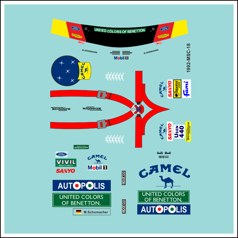 F1-Decal-118-Benetton-Figur-1992-Tabakwerbung-Schumacher-Formel-1-B192-modellbau-beschriftung-2.png F1 Decal 1:18 Benetton Figur 1992 Tabakwerbung Schumacher Formel 1 B192 – Bild 2