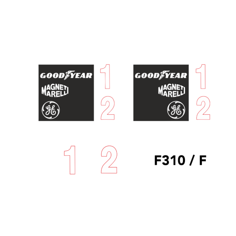 F1 Decal 1:18 Ferrari F310 Flügel F310/2 - Irvine - Schumacher Formel 1 - 1996