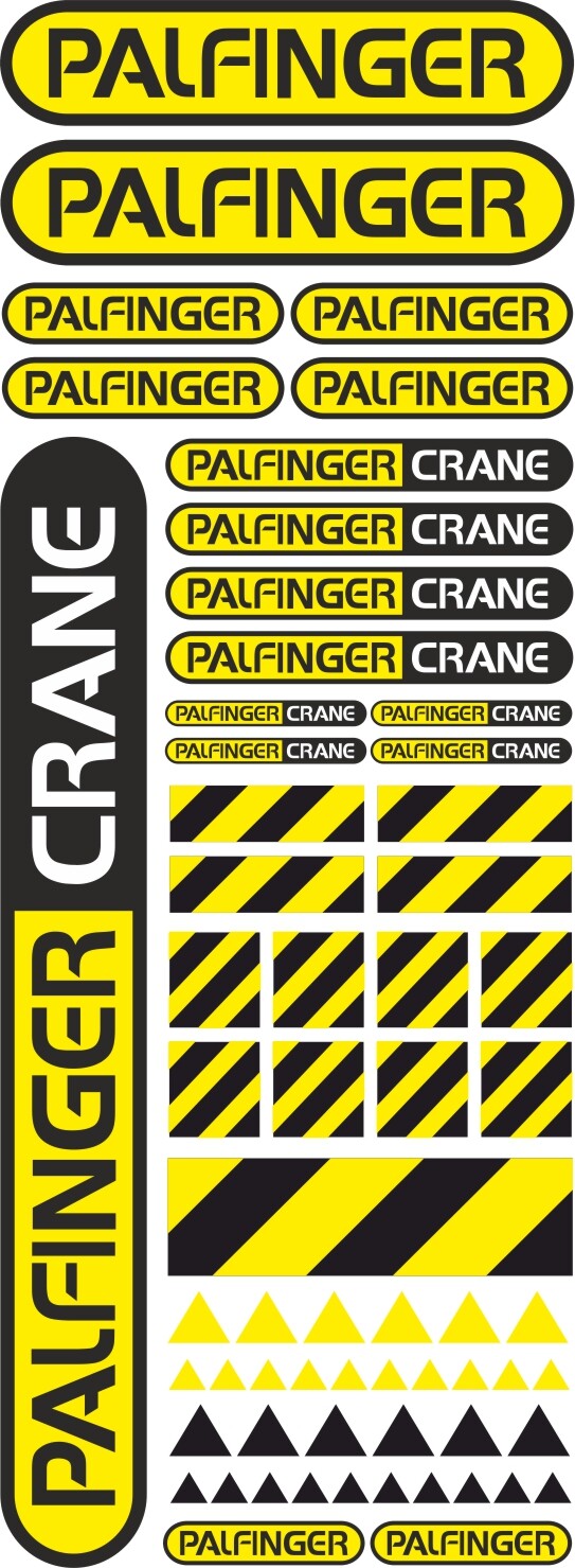 Komplett Set 114 116 Aufkleber PALFINGER TAMIYA WEDICO DECAL RC Modellbau Beschriftung