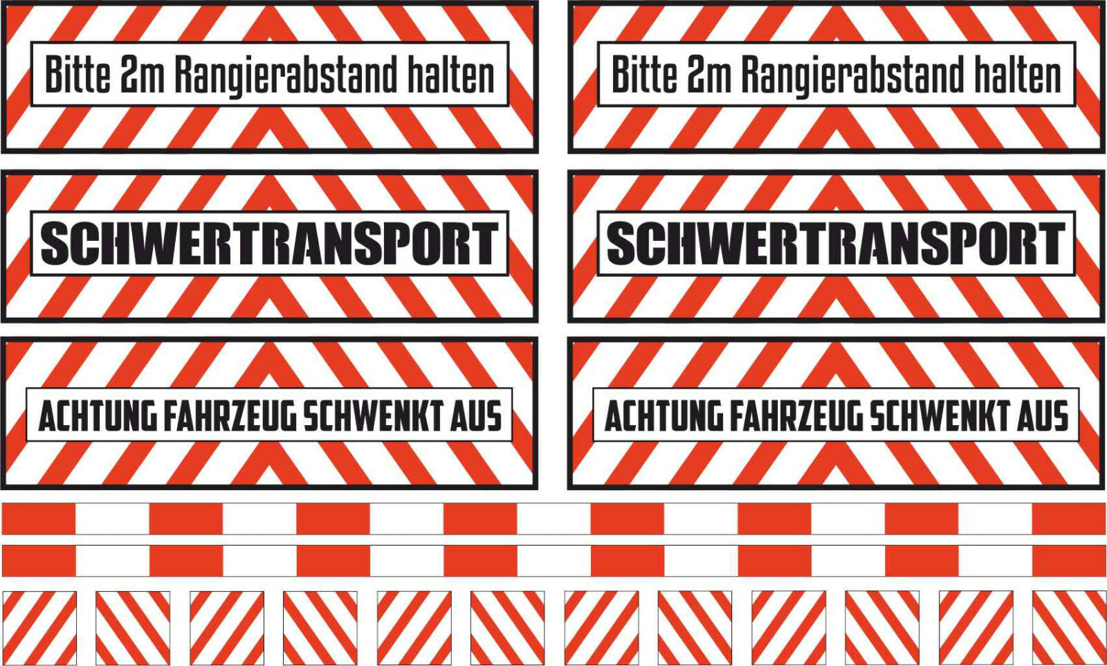 Komplett-Set-1145-116-Schwertransport-Warn-Aufkleber-Tamiya-Wedico-025-modellbau-beschriftung-2.jpg Komplett Set 1:14,5 - 1:16 Schwertransport Warn - Aufkleber Tamiya Wedico 025 – Bild 2