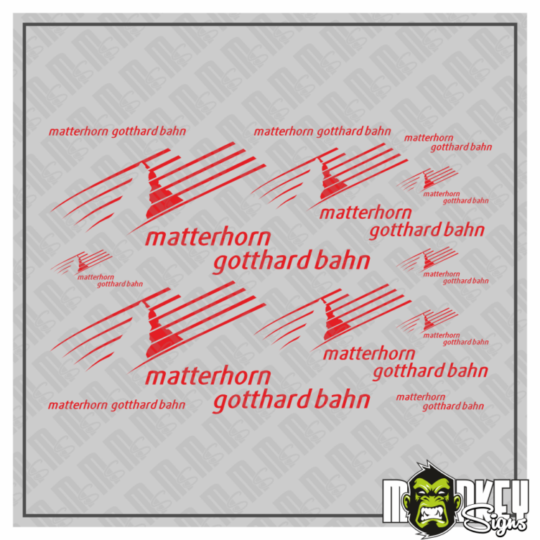 LGB 13-teiliges Aufkleber Spur G Gartenbahn Matterhorn Gotthard Schweiz 1:22,5