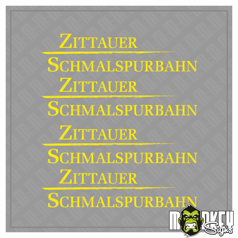 LGB 4 Teiliges Aufkleber Spur G Gartenbahn Zittauer Beschriftung Modellbahn Modellbau Beschriftung