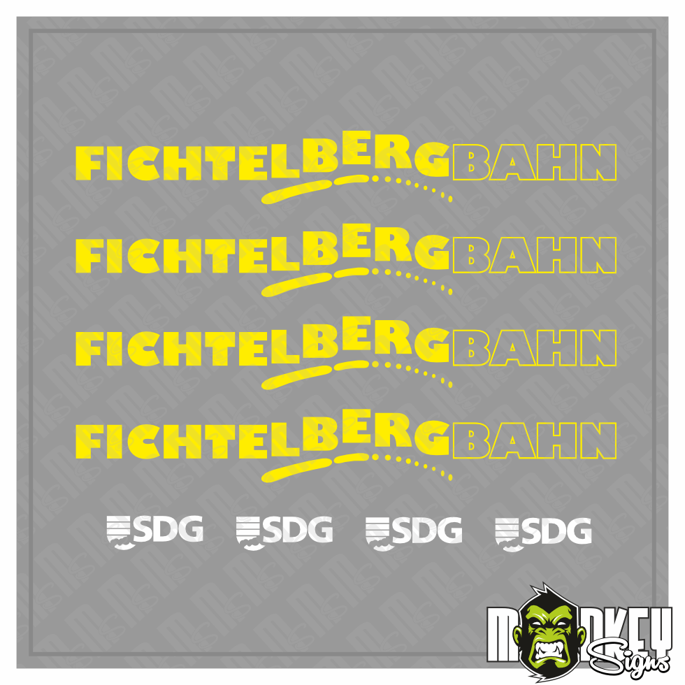 LGB 8 Teiliges Aufkleber Spur G Gartenbahn Fichtelberg Beschriftung Modellbahn Modellbau Beschriftung