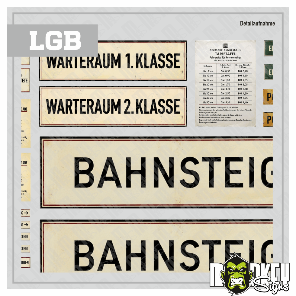 LGB_Bahnhof_1960_B.png LGB Bahnhofsschilder Set 1:22,5 Epoche III Aufkleber Gartenbahn Beschriftung – Bild 6
