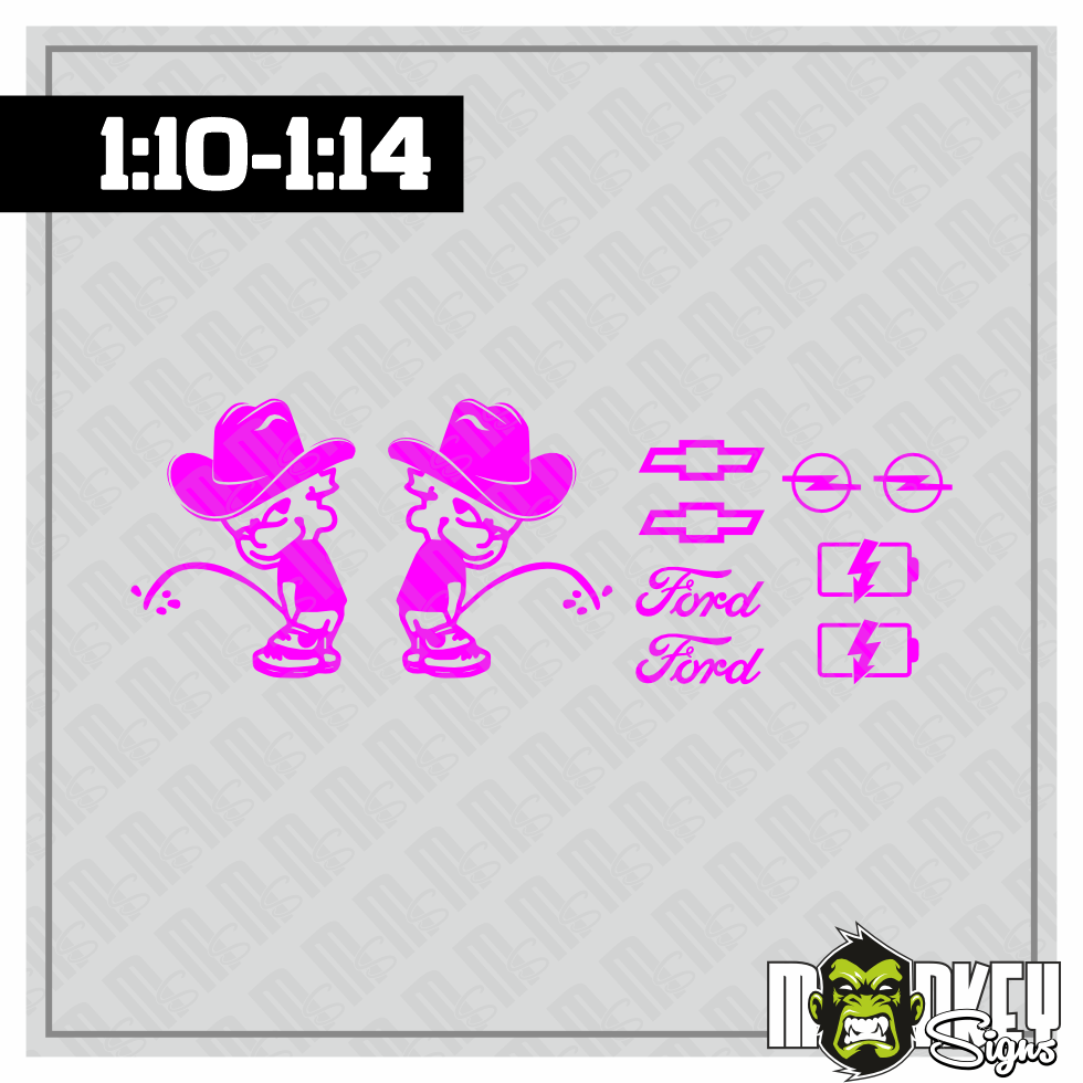Mannchen Piss Cowboy Magenta 110 Bis 114 Modellbau Zubehor Fur RC LKW Auto Modellbau Beschriftung