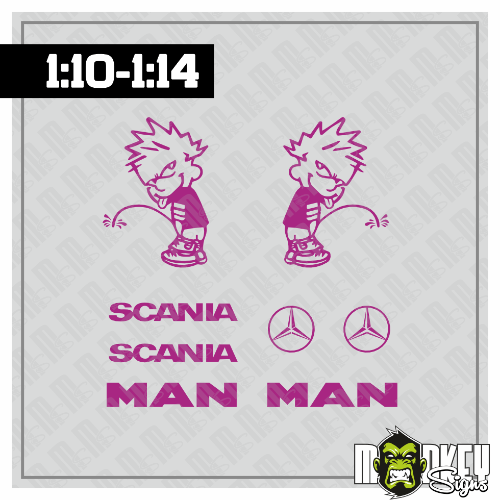 Mannchen Piss Junge B Lila 110 Bis 114 Modellbau Zubehor Fur RC LKW Auto Modellbau Beschriftung
