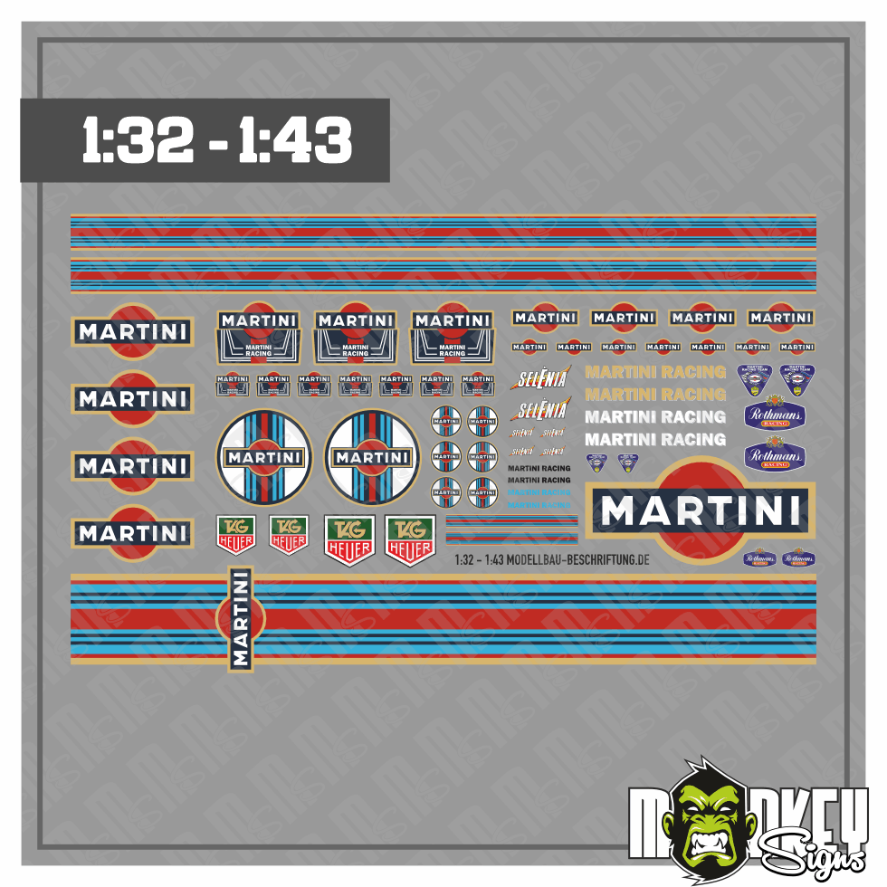Martini Racing Aufkleber Fur Slotcars 132 143 Motorsport Modellbau Sticker Modellbau Beschriftung