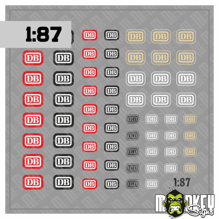 Mehrteiliges Set Deutsche Bundesbahn Keks Beschriftung Decals 1:87 Spur H0