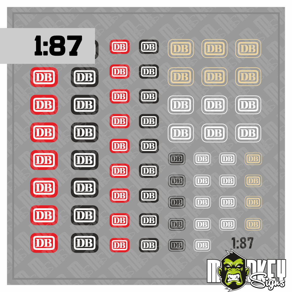 Mehrteiliges Set Deutsche Bundesbahn Keks Beschriftung Decals 187 Spur H0 Modellbau Beschriftung