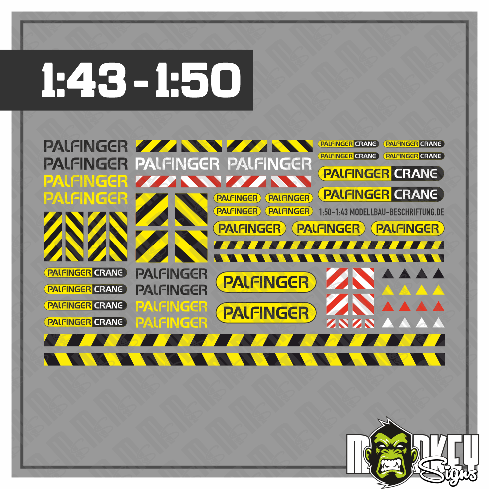 PALFINGER Aufkleber Set Fur 143 150 LKW Truck Sticker Modellbau Bau Kran Modellbau Beschriftung