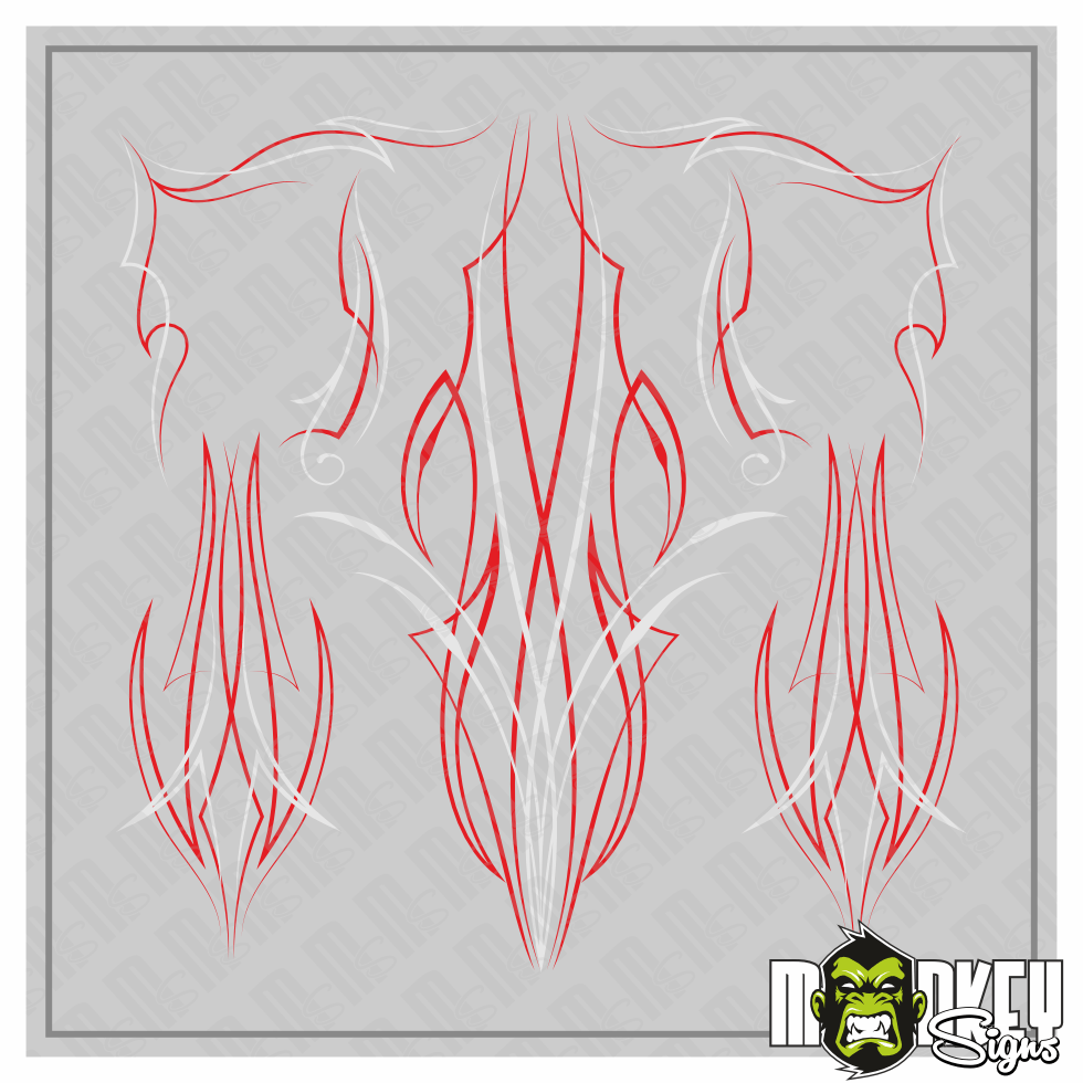 Pinstripe C Aufkleber Set Tamiya LKW 114 RC US Truck Modellbau Sticker Red Modellbau Beschriftung