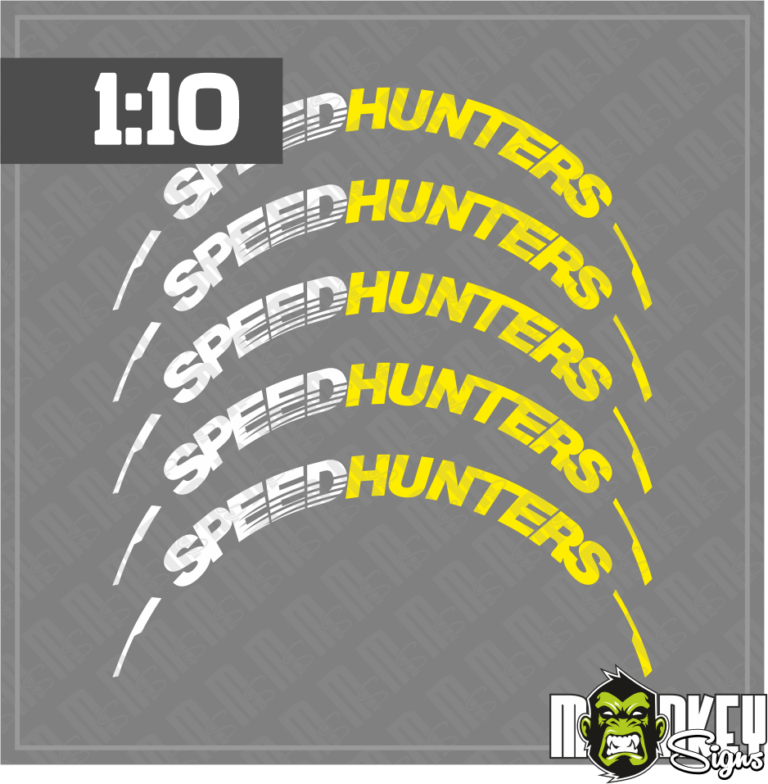 Reifenbeschriftungen Reifenbeschriftung 1:10 Speedhunters / RC Drifter Kyosho Tamiya Carson usw - A