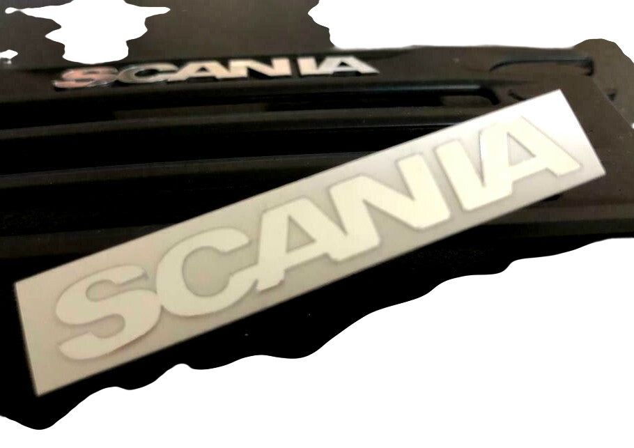 SCANIA SCHRIFTZUG CHROM Grill 114 Tamiya DECAL STICKER RC AUFKLEBER TRUCK 049 Modellbau Beschriftung
