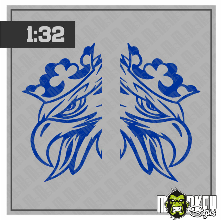 Scania Greif Logo 1:32 – 2-teiliges Aufkleber-Set blau LKW Truck